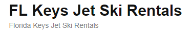 Florida Key Jet Ski Rentals
